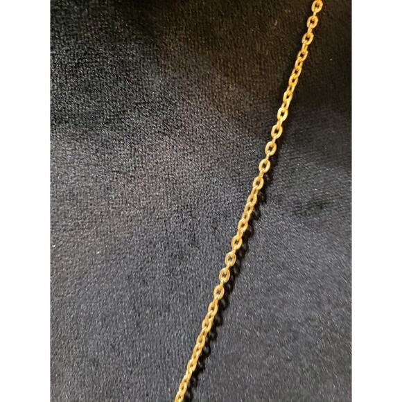 Womens Gold Tone Anne Klein Lion Head Square Pendant Necklace /Spring Ring Clasp - Picture 4 of 6